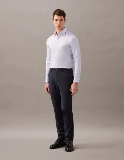 LONG SLEEVE SLIM FIT PERFORMANCE NON IRON COTTON SHIRT
