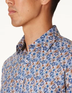 LONG SLEEVE SLIM FIT TORTORETO PRINT SHIRT