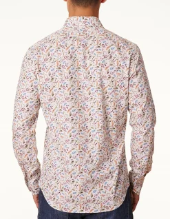 LONG SLEEVE SLIM FIT VASTO PRINT SHIRT