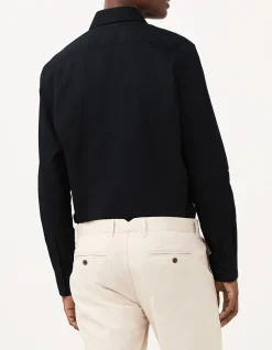 Long Sleeve Slim Linen Tencel Solid Shirt