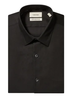 LONG SLEEVE SLIM MID TWILL STR SOLID COTTON SHIRT