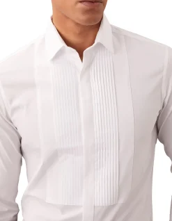 LONG SLEEVE SLIM OCCASION STR SOLID COTTON SHIRT
