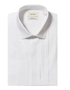 LONG SLEEVE SLIM OCCASION STR SOLID COTTON SHIRT