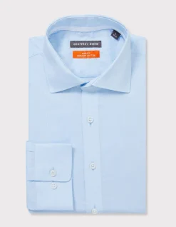 Long Sleeve Slim Solid Dot Dobby Shirt