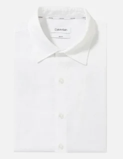 Long Sleeve Slim Tuck Single Colour Stretch Poplin Shirt