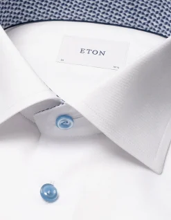 LONG SLEEVE SOLID SIGNATURE TWILL GEO EFFECT SHIRT