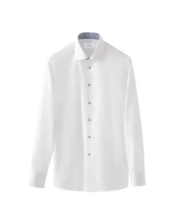 LONG SLEEVE SOLID SIGNATURE TWILL GEO EFFECT SHIRT