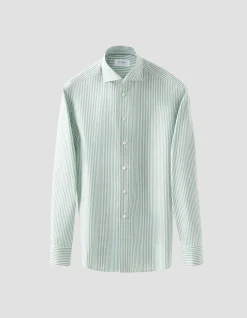 LONG SLEEVE STRIPED SIGNATURE OXFORD SHIRT