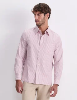 LONG SLEEVE STRIPE POPLIN SHIRT