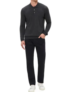 LONG SLEEVE WOOL POLO