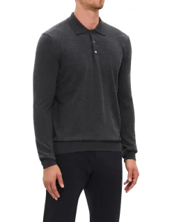 LONG SLEEVE WOOL POLO
