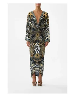 LONG SPLIT FRONT TWIST DRESS