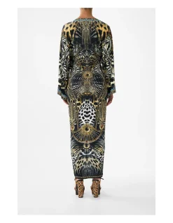 LONG SPLIT FRONT TWIST DRESS