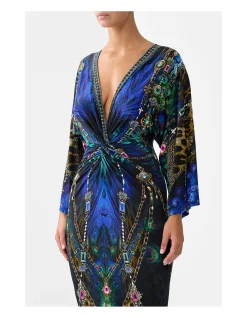 LONG SPLIT FRONT TWIST DRESS