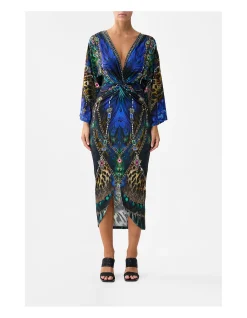 LONG SPLIT FRONT TWIST DRESS
