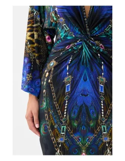 LONG SPLIT FRONT TWIST DRESS