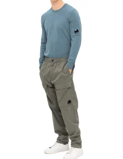 Loose Cargo Pants with Lens Detail