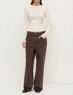 Loose Fit Dark Ganache Wide Leg Jean