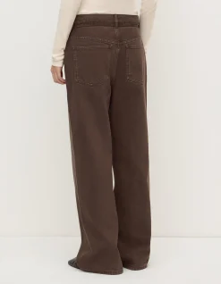 Loose Fit Dark Ganache Wide Leg Jean