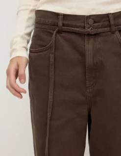 Loose Fit Dark Ganache Wide Leg Jean