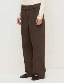 Loose Fit Dark Ganache Wide Leg Jean