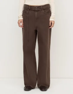 Loose Fit Dark Ganache Wide Leg Jean