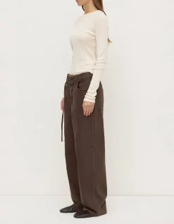 Loose Fit Dark Ganache Wide Leg Jean