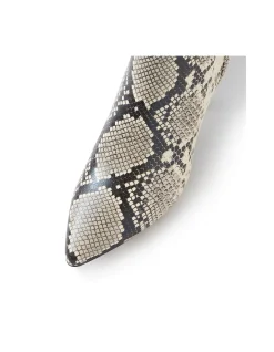 Loral Snake Print Stiletto Heel Ankle Boots