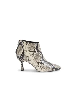 Loral Snake Print Stiletto Heel Ankle Boots