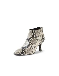 Loral Snake Print Stiletto Heel Ankle Boots