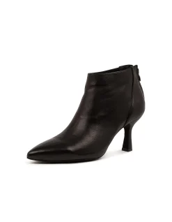 Loral Pointed Heel Leather Ankle Boots