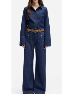 Lotta High Rise Wide Leg Denim Jeans