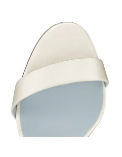 LOUBIGIRL 85MM SANDALS SATIN WHITE