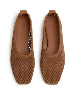Lou Perforated Leather High Topline Flat