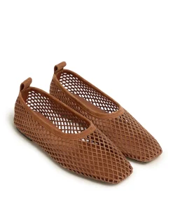 Lou Perforated Leather High Topline Flat