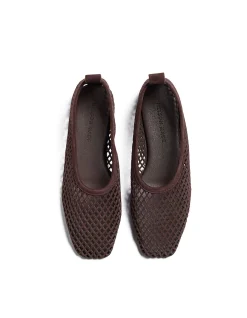 Lou Perforated Leather High Topline Flat