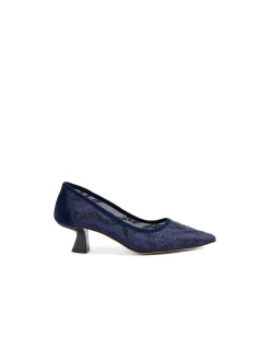 Loyola Crystal Mesh Pointed Heel Pumps