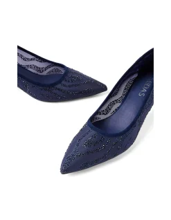 Loyola Crystal Mesh Pointed Heel Pumps