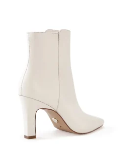 Loz Ecru Leather Ankle Boot