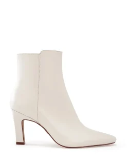 Loz Ecru Leather Ankle Boot