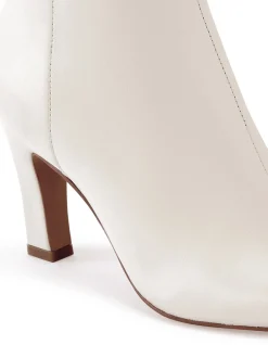 Loz Ecru Leather Ankle Boot