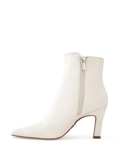 Loz Ecru Leather Ankle Boot