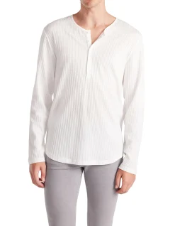 LS RIBBED HENLEY