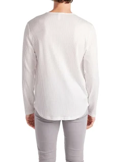 LS RIBBED HENLEY