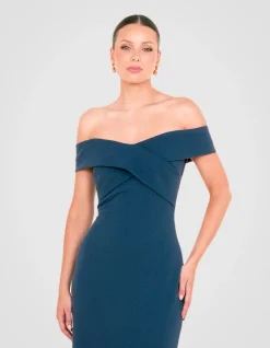 LUCY COLD SHOULDER CROSS GOWN