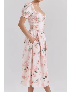 LULABELL RUFFLED A-LINE DRESS
