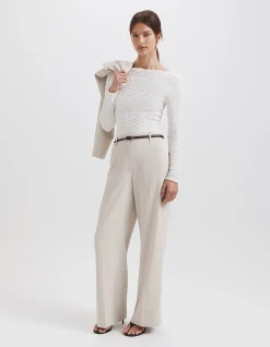 LUNA TEXTURED LONG SLEEVE TOP