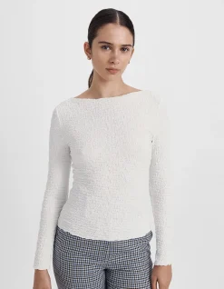 LUNA TEXTURED LONG SLEEVE TOP
