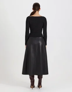 LUNA TEXTURED LONG SLEEVE TOP