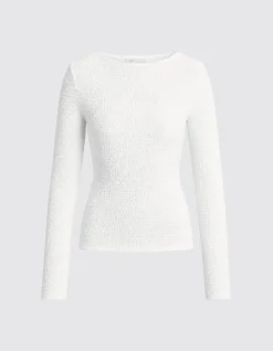 LUNA TEXTURED LONG SLEEVE TOP